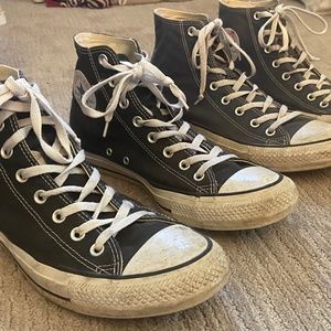 Two pairs of Mens Size 11 High Top Converse